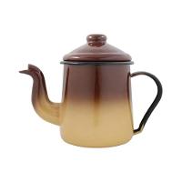 Conjunto Para Café Esmaltado 9 Peças Marrom Degradê Ewel - 4