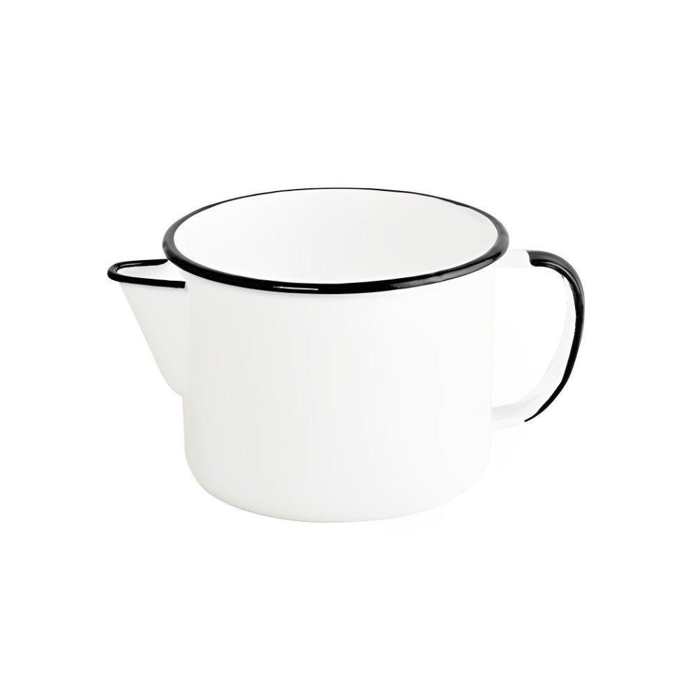 Caneca Com Bico Esmaltada Branca 1 L Ewel - 1