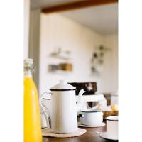 Caneca Com Bico Esmaltada Branca 1 L Ewel - 5