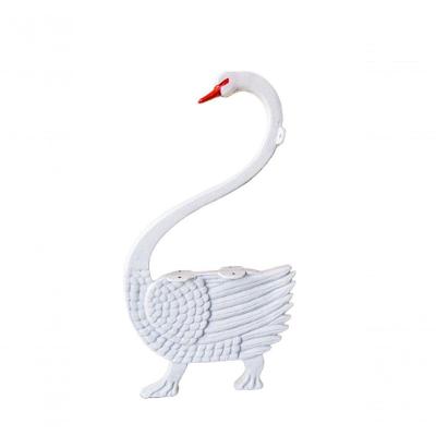 Pé De Banco Cisne Em Ferro Fundido Até 3 Réguas - Cor Branco