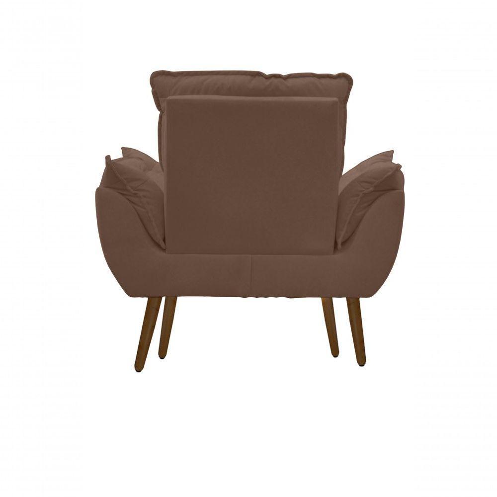 Kit C-2 Poltronas Opala + 01 Puff Opala Elegante Suede Cappuccino - 3