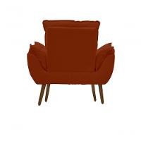 Kit C- 01 Poltrona Opala + 01 Puff Opala Elegante Suede Terracota