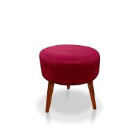 Kit C-02 Poltronas Opala + 01 Puff Redondo Danny Suede Vermelho - 3