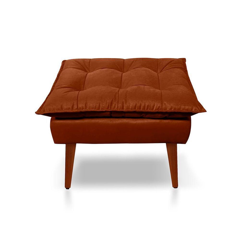 Kit C-02 Poltronas Opala + 02 Puff Opala Elegante Suede Terracota - 2