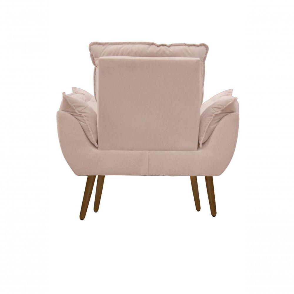 Kit C-2 Poltronas Opala + 01 Puff Opala Elegante Suede Bege - 3