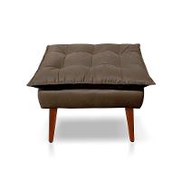 Kit C-2 Poltronas Opala + 01 Puff Opala Elegante Suede Marrom - 7