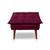 Kit C-2 Poltronas Opala + 01 Puff Opala Elegante Suede Bordo - 2