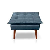 Kit C- 01 Poltrona Opala + 01 Puff Opala Elegante Suede Azul Turquesa - 5