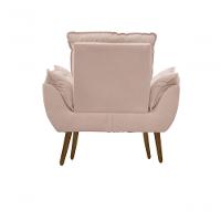 Kit C- 01 Poltrona Opala + 01 Puff Opala Elegante Suede Bege