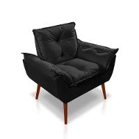 Kit C-02 Poltronas Opala + 02 Puff Opala Elegante Suede Preto - 7