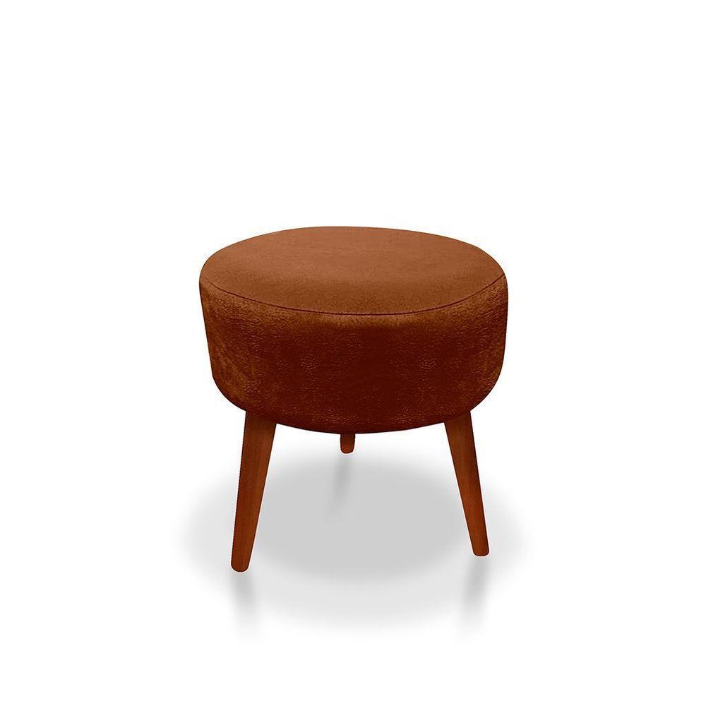 Kit C-02 Poltronas Opala + 01 Puff Redondo Danny Suede Terracota - 4