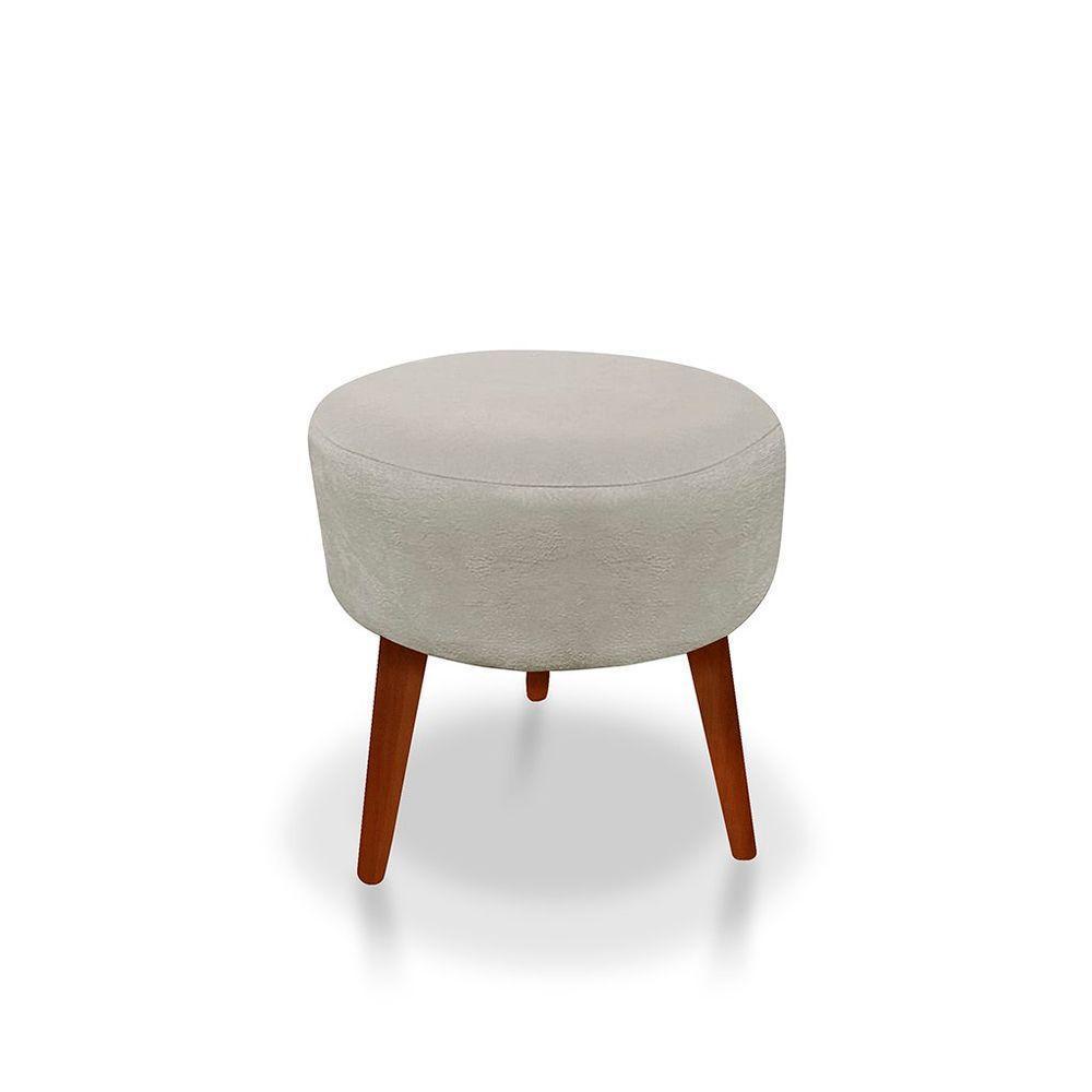 Kit C-02 Poltronas Opala + 01 Puff Redondo Danny Suede Bege - 7