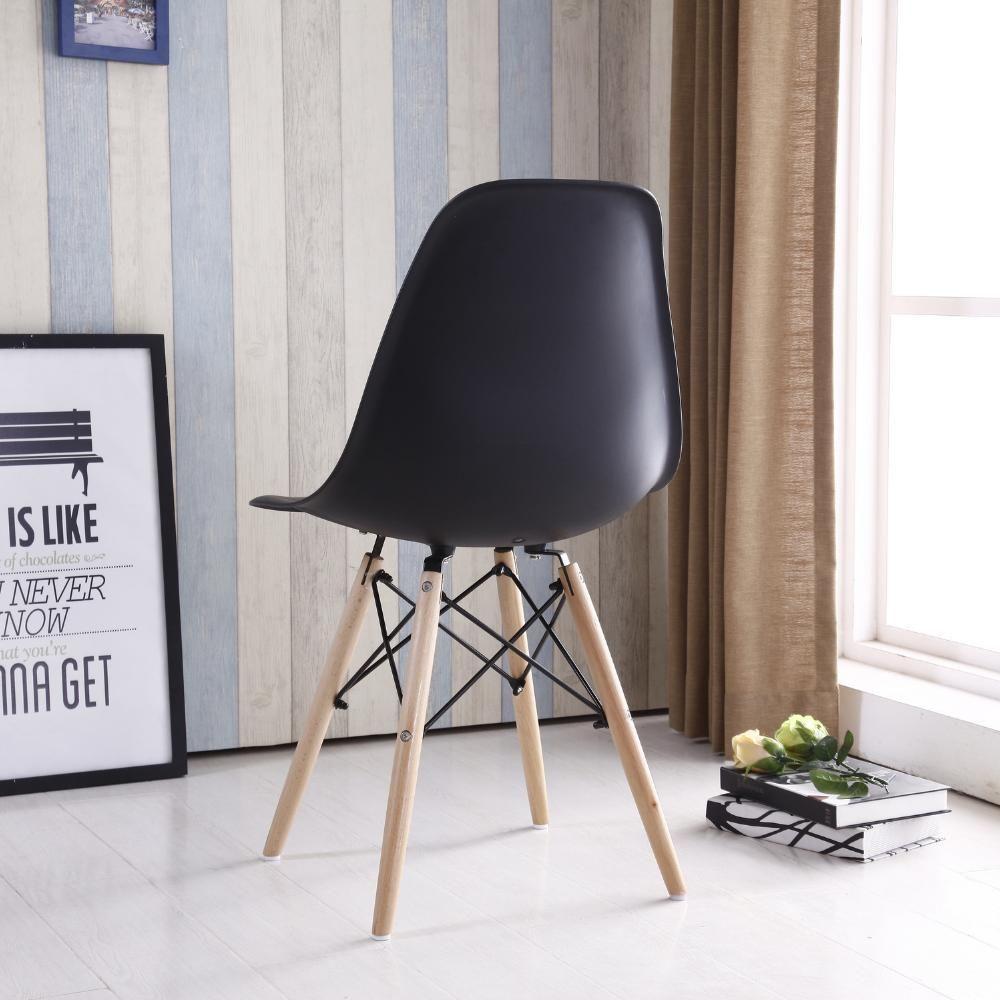 Kit 04 Cadeiras Eames Charles Eiffel - Black Black - 4