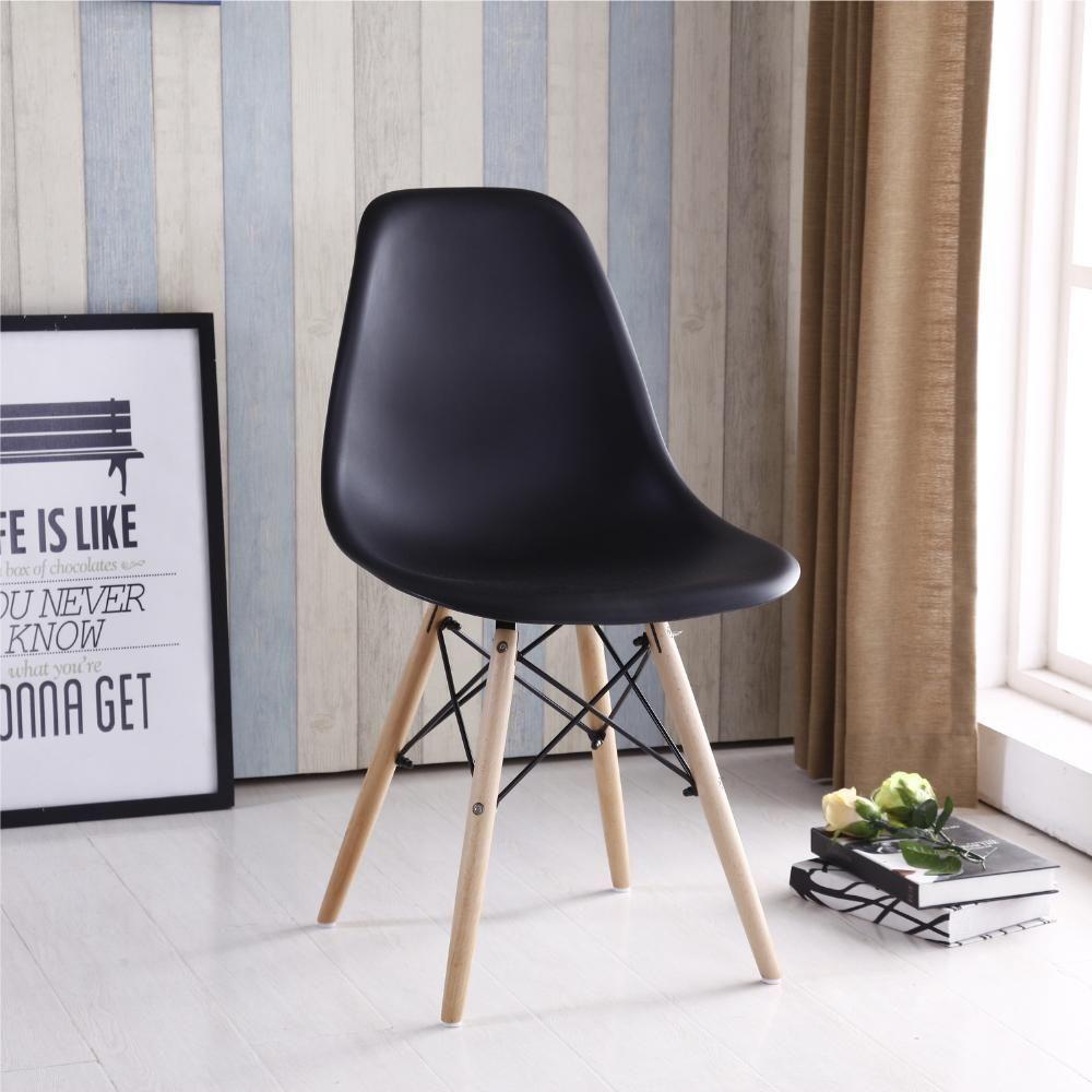 Kit 04 Cadeiras Eames Charles Eiffel - Black Black - 5