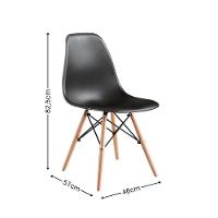 Kit 04 Cadeiras Eames Charles Eiffel - Black Black - 2