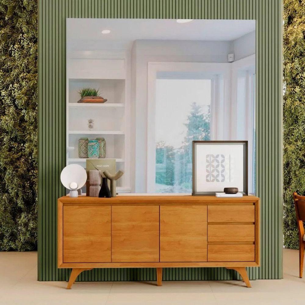 Buffet Vertex 3 Portas Pés Madeira Maciça Mavaular Naturalle - 3