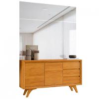 Buffet Vertex 2 Portas Pés Madeira Maciça Mavaular Naturalle - 3