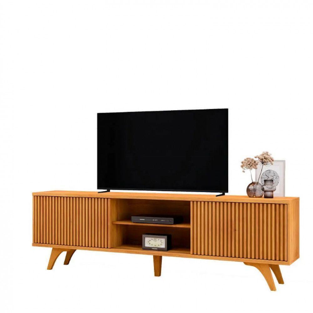 Rack Para Tv 70 Ripado 2 Portas De Correr Siena Mavaular Naturalle - 1