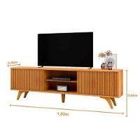 Rack Para Tv 70 Ripado 2 Portas De Correr Siena Mavaular Naturalle - 5