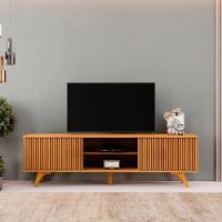 Rack Para Tv 70 Ripado 2 Portas De Correr Siena Mavaular Naturalle - 7