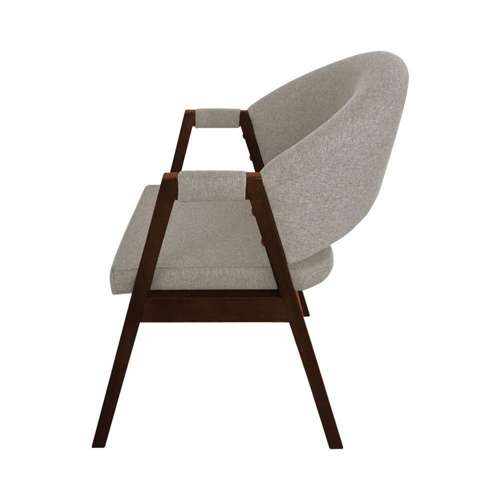 Kit 6 Cadeiras De Jantar Madeira Maciça Mel Premium Helen Linho Bege - Cor: Bege - 6