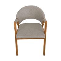 Kit 8 Cadeiras De Jantar Madeira Maciça Cerejeira Premium Helen Linho Bege - Cor: Bege - 5