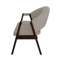 Cadeira De Jantar Madeira Maciça Mel Premium Helen Linho Bege - Cor: Bege