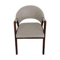 Cadeira De Jantar Madeira Maciça Mel Premium Helen Linho Bege - Cor: Bege - 5