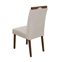 Kit 8 Cadeiras De Jantar Madeira Maciça Mel Premium Heloísa Veludo Bege - Cor: Bege - 4