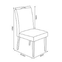 Kit 2 Cadeiras De Jantar Madeira Maciça Castanho Premium Heloísa Veludo Marrom - Cor: Marrom - 4