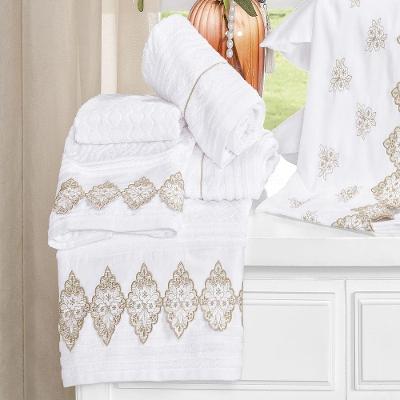 Jogo de Banho Bordado Sensualle Branco 5pçs