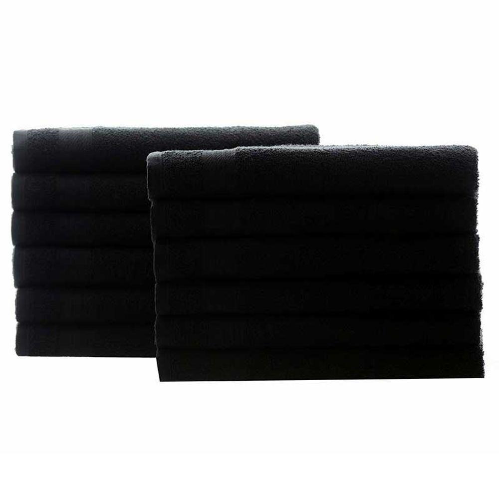 Toalhas Rosto Lmpeter Profissional 48X75Cm Preto 06 Unidades - 1