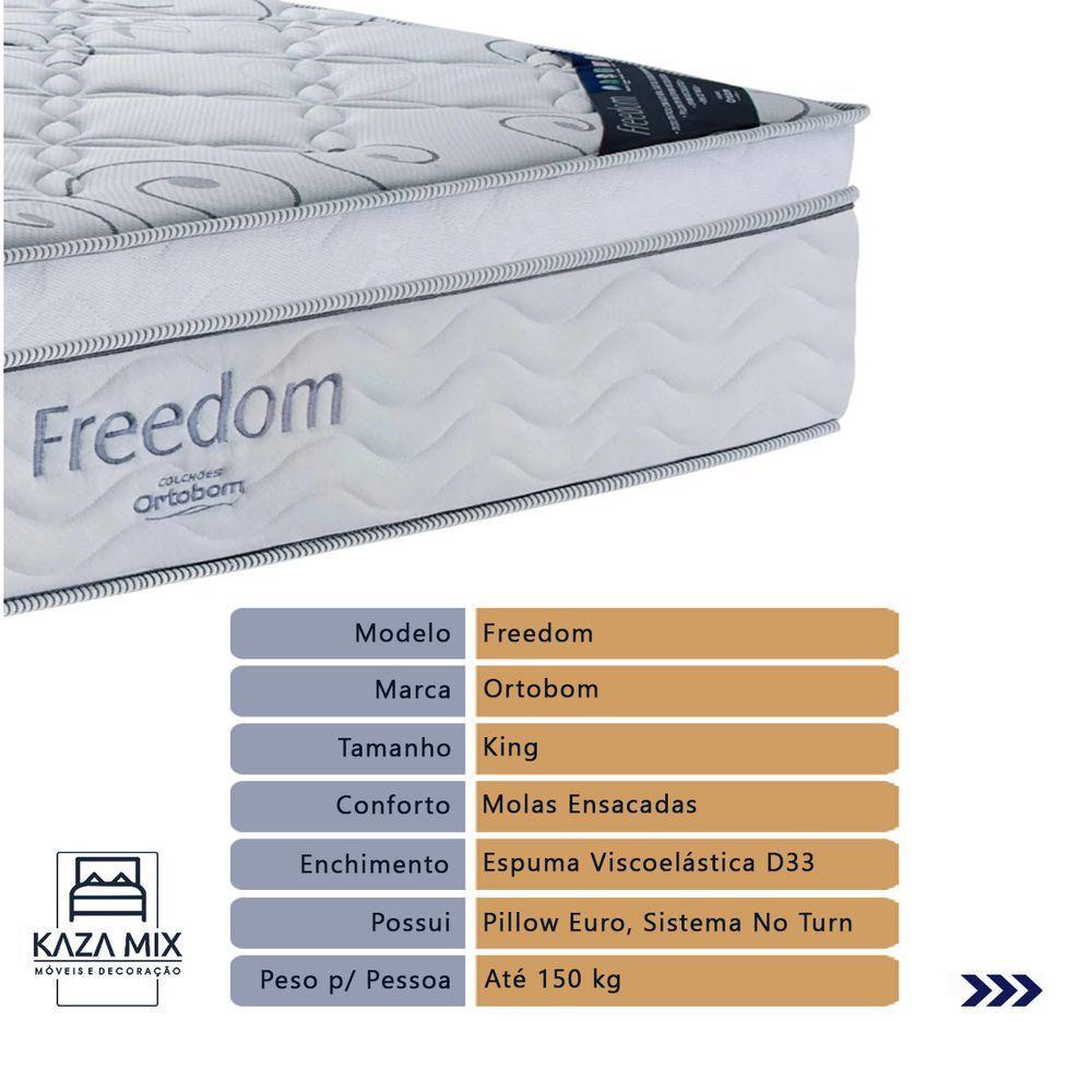 Cama Box King E Colchão Freedom Ortobom D33 - 3