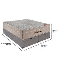 Cama Box Molas Ensacadas Com Baú Cinza Queen Airtech Ortobom - 5