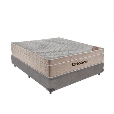 Cama Box Molas Ensacadas Cinza Viúvo Airtech Ortobom
