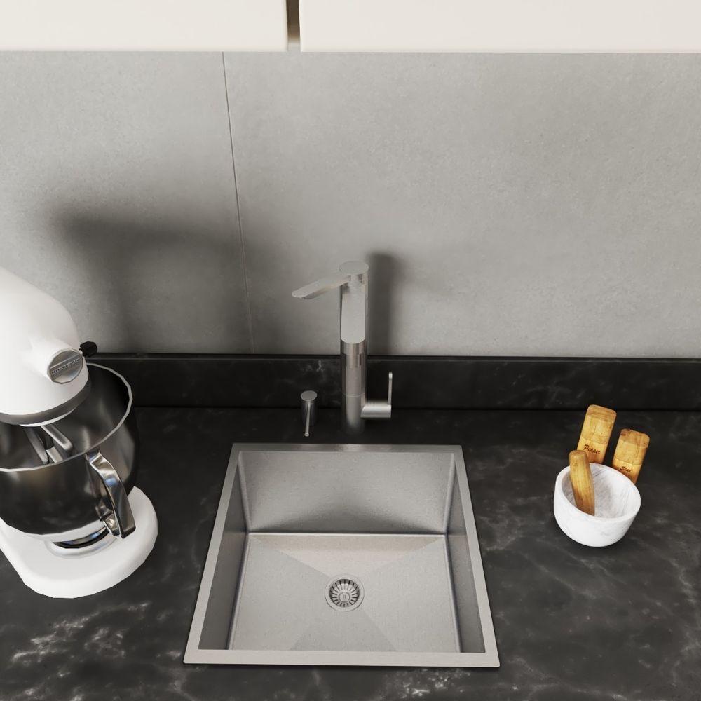 Cuba 35X35 Pia Aço Inox Cozinha Gourmet Luxo Com Acessórios - 1