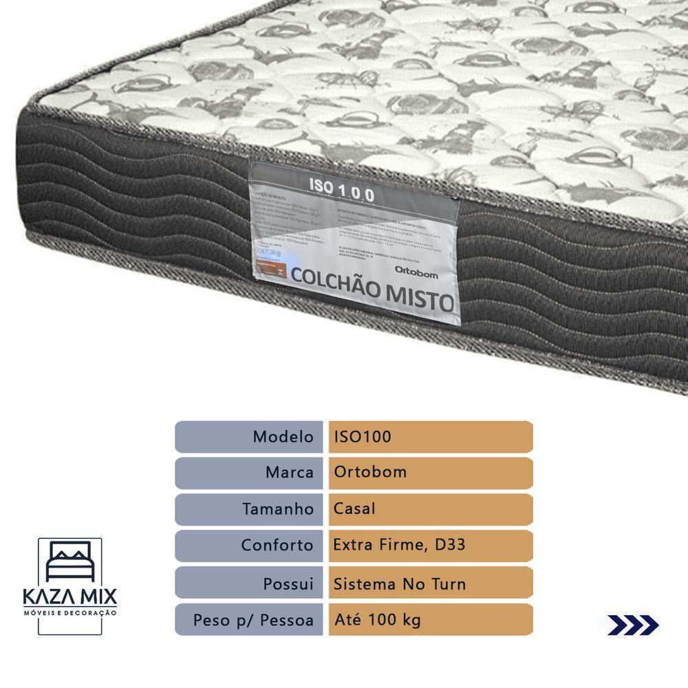 Cama Box Com Baú Ortobom Iso100 Bege D33 Cor:bege - 4