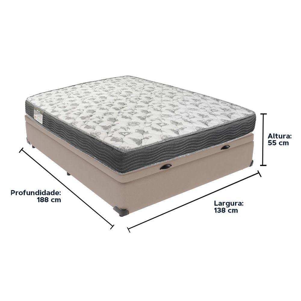 Cama Box Com Baú Ortobom Iso100 Bege D33 Cor:bege - 5
