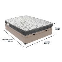 Cama Box Com Baú Ortobom Iso100 Bege D33 - 3