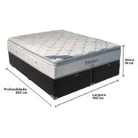 Cama Box Com Baú King E Colchão Freedom Ortobom D33 Cor:preto. - 5