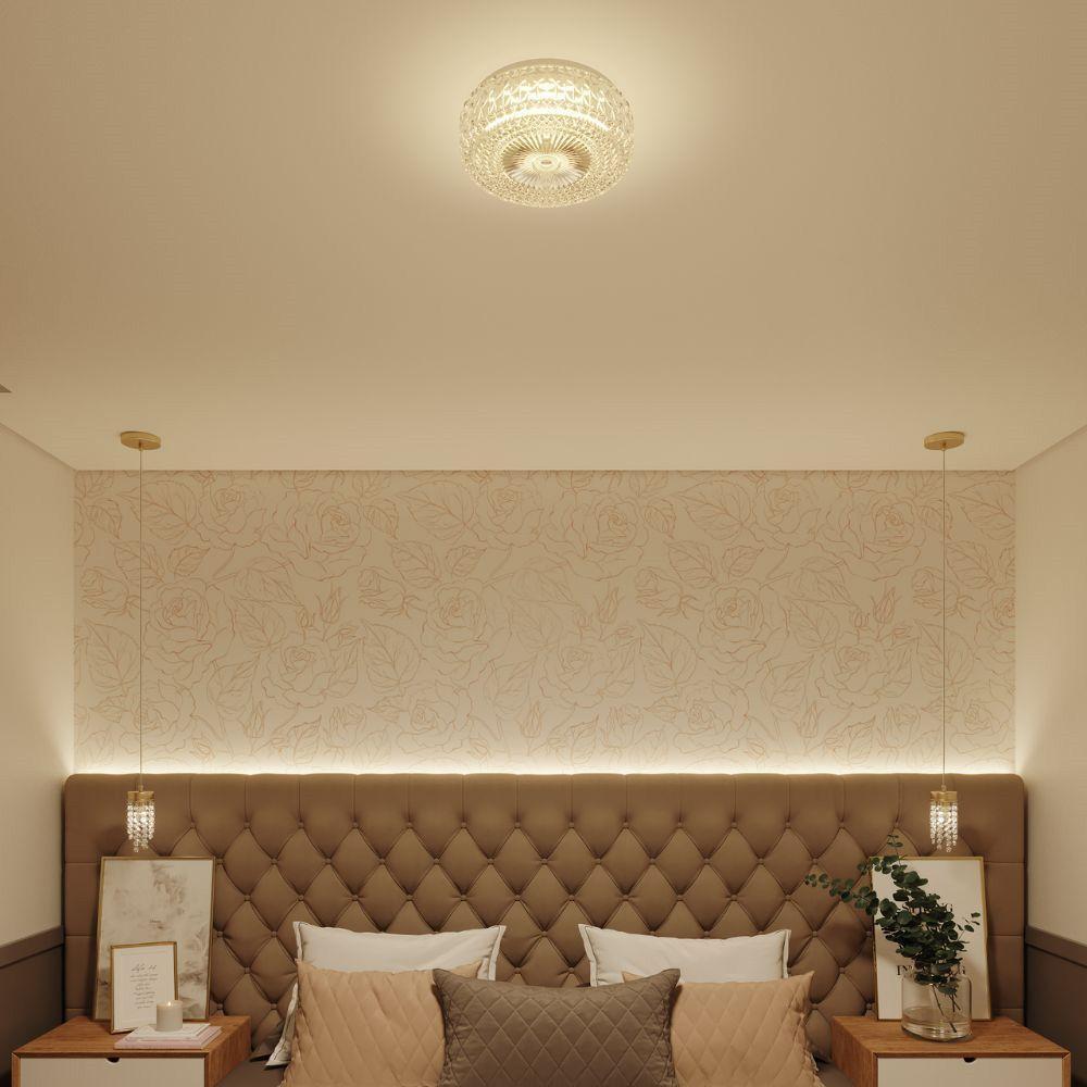 Plafon Led Blumenau Shine Retrô Redondo De Sobrepor Com Ajuste De Cor 18w Bivolt Translúcido - 3