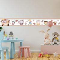 Kit 3 Faixas Decorativas Papel Parede Infantil Animais Carro Titulo Marrom