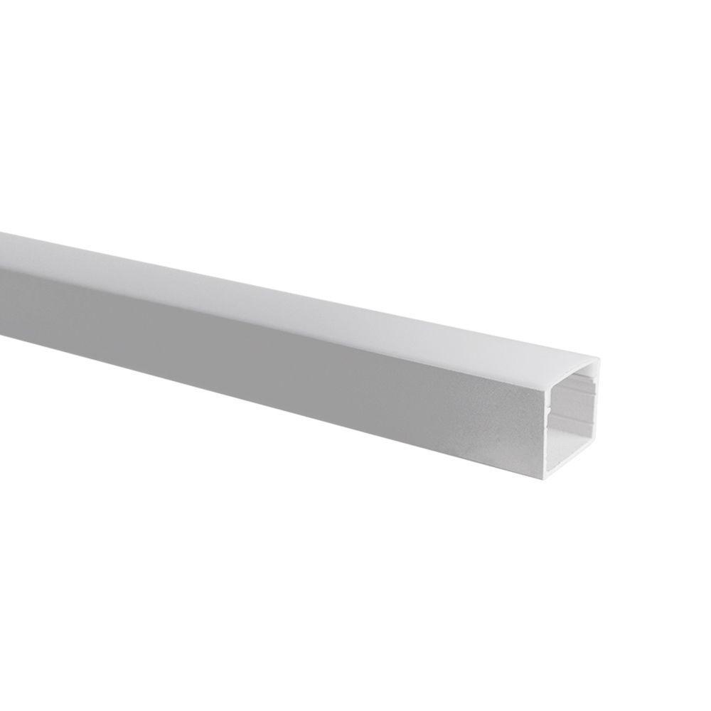 Perfil De Sobrepor Para Fita Led Blumenau Line 23mm Com 3 Metros Branco Fosco - 1