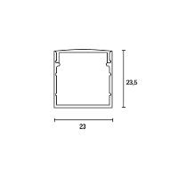 Perfil De Sobrepor Para Fita Led Blumenau Line 23mm Com 3 Metros Branco Fosco - 2