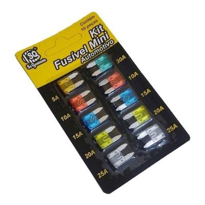 Kit Fusivel Automotivo Lamina Mini 10 Peças 5-10-15-20-25-30