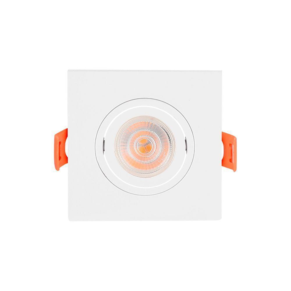 Spot De Embutir Plano Mbled Para 1 Lâmpada Par 30 Quadrado Branco - 1