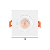 Spot De Embutir Plano Mbled Para 1 Lâmpada Par 30 Quadrado Branco - 2