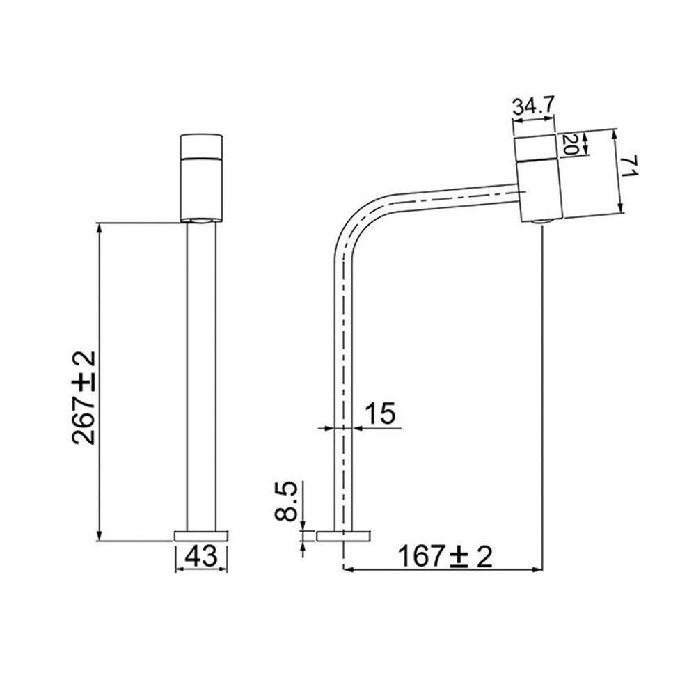 Torneira Lorenzetti Lorencode 1195 R55 De Bancada Rose Gold - 2