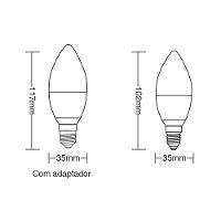 Lâmpada Led Taschibra Vela 3w Bivolt Clara 2700k Luz Amarela - 2