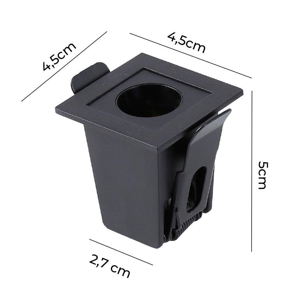 Spot De Embutir Nordecor Powerus Led 2w Bivolt Preto 3000k Luz Amarela - 3